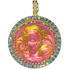 KIRKS FOLLY MYSTIC DREAM ANGEL 35mm MAGNETIC ENHANCER MYSTIC IRIDIS GOLD TONE