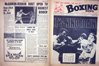 Alter Vintage Druck Boxen 1968 Griffith Frazier Benvenuti Buster Mathis 20.