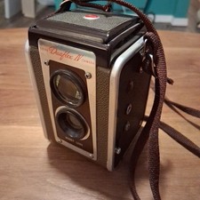 Vintage Kodak Duaflex IV Camera Untested Photography Mid Century Tan Brown