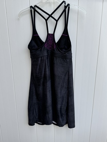 Athleta Kleid Damen XS Träger Schwimm-/Sonnenkleid schwarz, lila - Bild 4 von 5