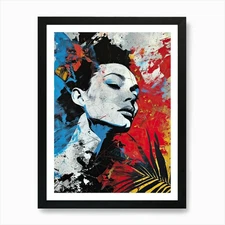 Abstract Woman, Pop-Up Series Art P Framed Wall Art Poster Canvas Print Picture