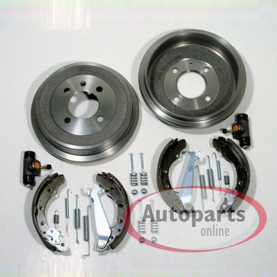 Bremstrommel Ø 230 mm + Backen Zubehör Set hinten für VW Golf III Syncro Allrad