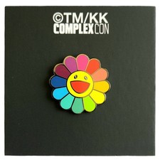   RARE  TAKASHI MURAKAMI x COMPLEXCON Flower Murakami Pin BRAND NEW 