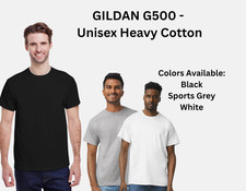 Gildan G500 Unisex Heavy Cotton Plain Solid Short Sleeve Casual Blank T-Shirt