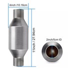 2 inch Universal Sports Car CAT Catalytic Converter High Flow 400 Cell Stainless