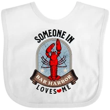 Inktastic Someone In Bar Harbor Maine Loves Me Baby Bib Coastal Grandparents