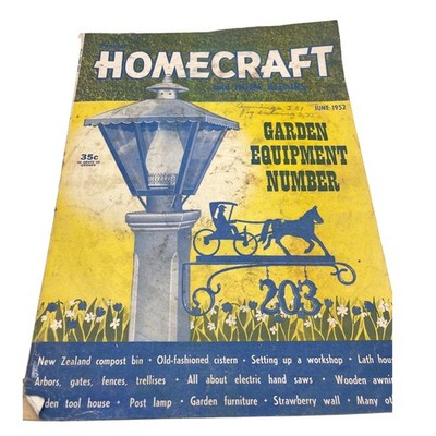 Homecraft Magazine June 1952 Garden Equipment Building Plans VTG Ads Scrapbook