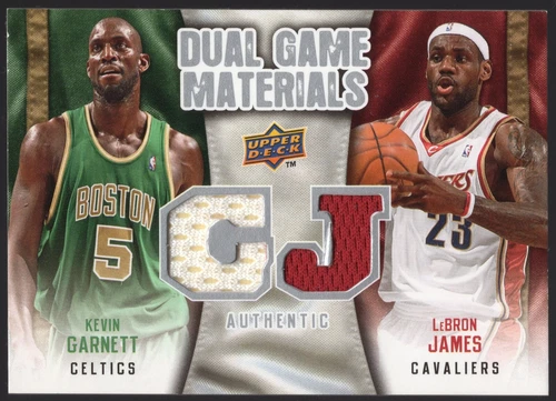 Kevin Garnett/LeBron James 2009-10 Upper Deck Dual Game Materials #DG-GJ