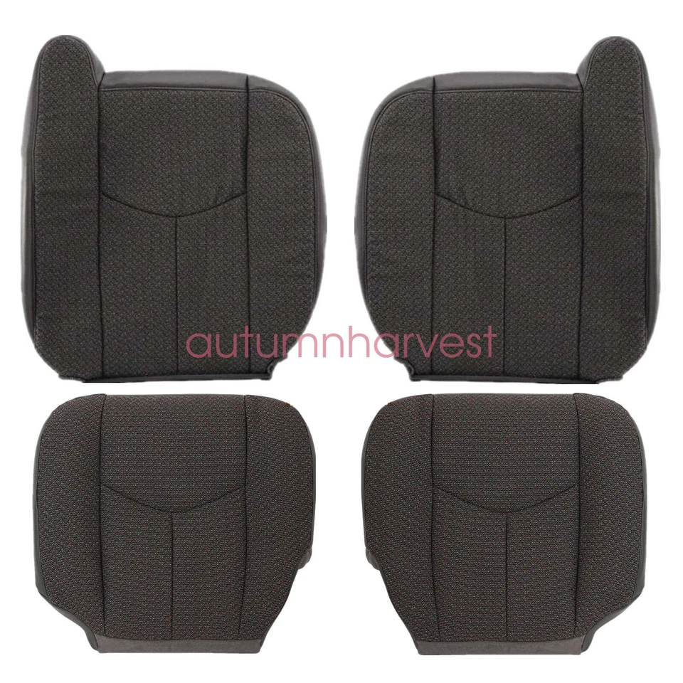 Cubierta de asiento de tela gris para conductor pasajero Chevy Silverado 1500 2500HD 2003-2007 Foto 4 de 4