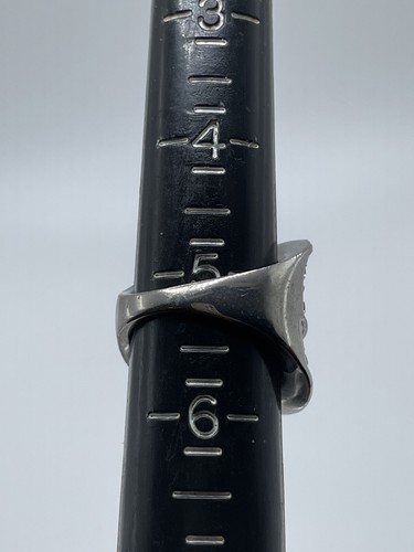 Swarovski Elements Estate Silver Wide Crystal Bypass Cocktail Statement Ring - Picture 5 of 6