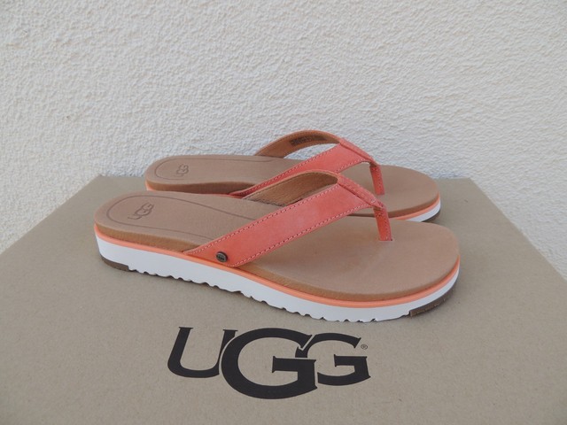 ugg leather flip flops