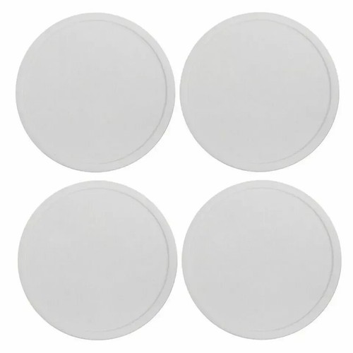 4x Set Round White Silicone Coasters Non-slip Cup Mats Pad Drinks Table Glasses - Picture 3 of 6