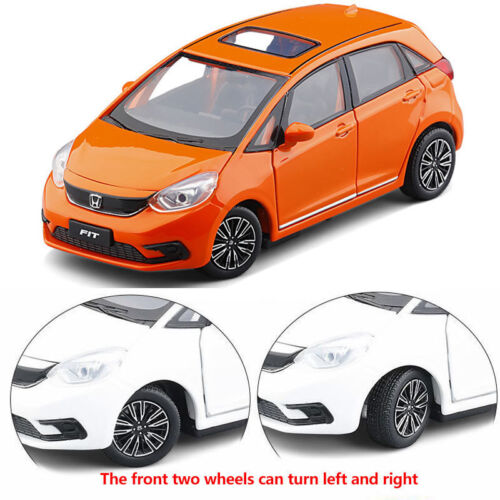 Honda Fit Toy Car 1/32 Diecast Metal Model Car Toys for Boys Kids Gifts Orange - Picture 8 of 10