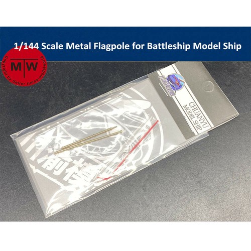 1/100 1/144 Scale Metal Flagpole Flag pole for Battleship Model Ship DIY - Picture 2 of 5