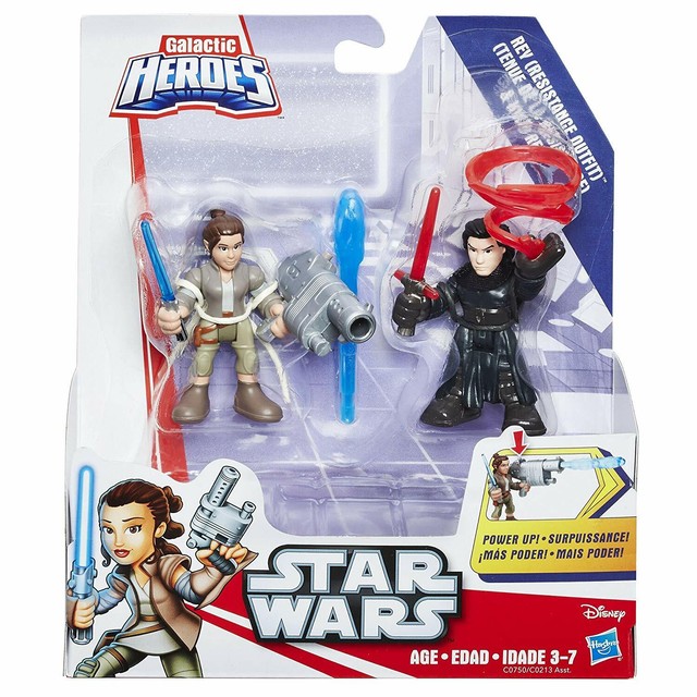 Playskool Star Wars Galactic Heroes Rey (Resistance Outfit) & Kylo Ren