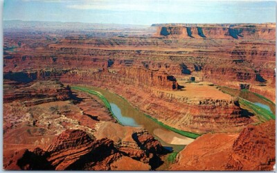 Colorado River from DEAD HORSE POINT Moab, Utah UT birds eye view - Postcard