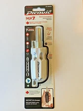 PICQUIC DASH 7 Screwdriver - Multi Bit with 7 Hex Powerbits - White 