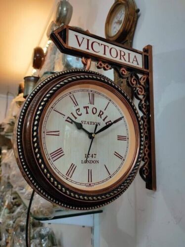 Victoria Station Clock 1747 London Double sided Face Wall Railway - Picture 3 of 4