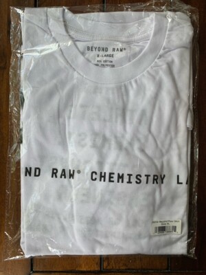 GNC BEYOND RAW CHEMISTRY LABS White T Shirt XL Athletic Fit BRAND NEW