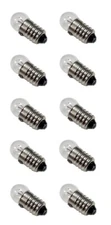E10 Miniature Lamps or Light Bulbs, 2.5V 0.3A, Pack of 10, Small Globe