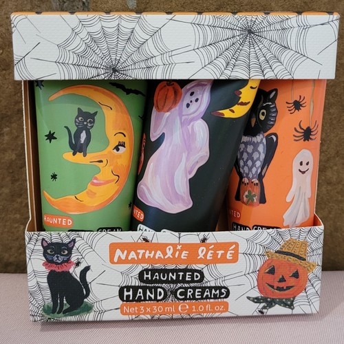 Heathcote & Elfenbein Nathalie Lete Haunted Halloween Handcreme Box mit 3 (1 Unze) Eule