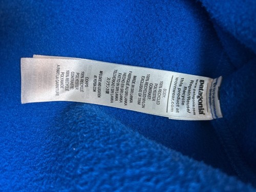 Patagonia Blue Synchilla Fleece Shirt Jacket 2 Front Pockets M - Picture 7 of 12