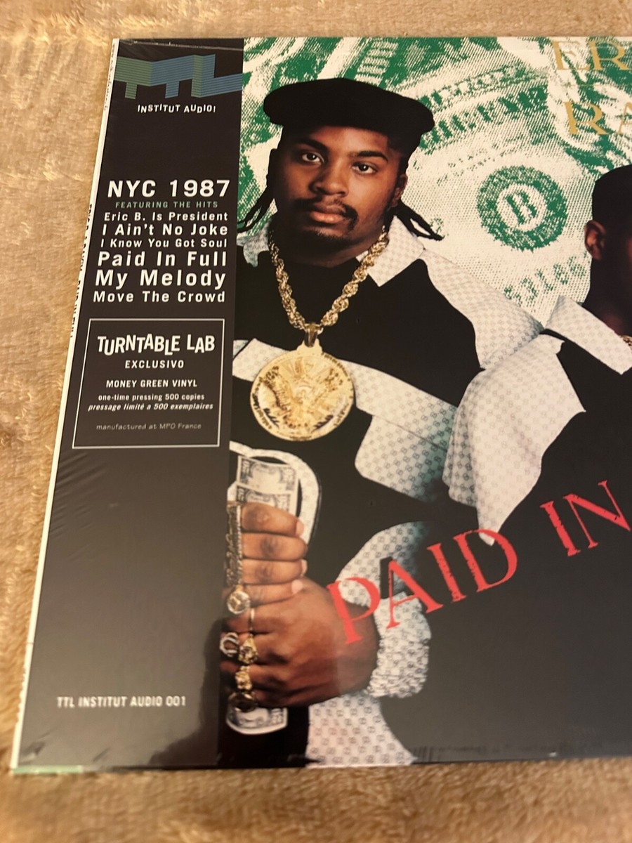 Eric B and Rakim Paid In Full Turntable Lab Money Green Vinyl New