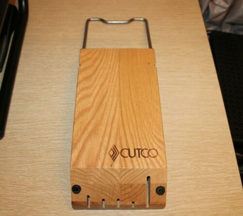 CUTCO Cutlery Space Saver 5-Slot Knife Block Wood Honey Oak Finish - Picture 1 of 8