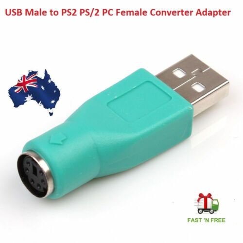 USB Male To PS2 Female Adapter Converter for Computer PC Keyboard Mouse  PS/2 - Picture 1 of 2