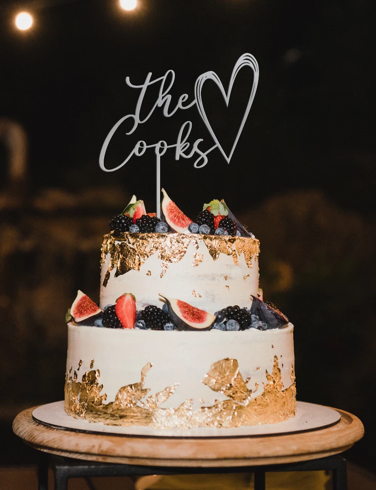 Topper de pastel de boda Mr & Mrs, adorno de pastel de boda personalizado, personalizado Foto 2 de 4