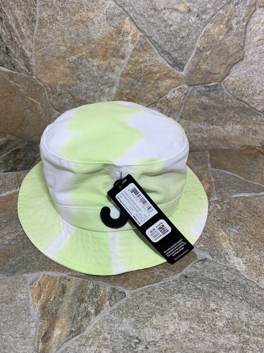 Adidas Bucket Hat Cap Lime Green/White New Without Tags