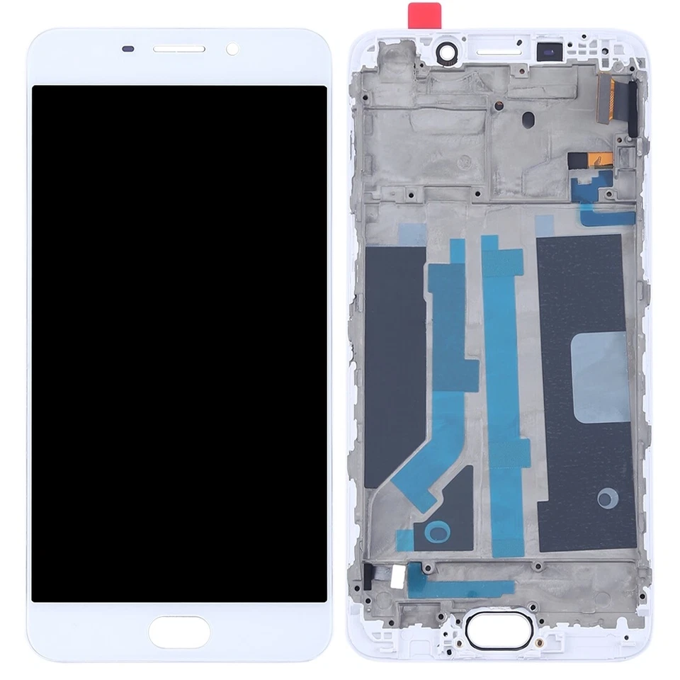 For OPPO R9 LCD Screen (TFT)+ Touch Panel with Frame (White) - Image 3 of 4