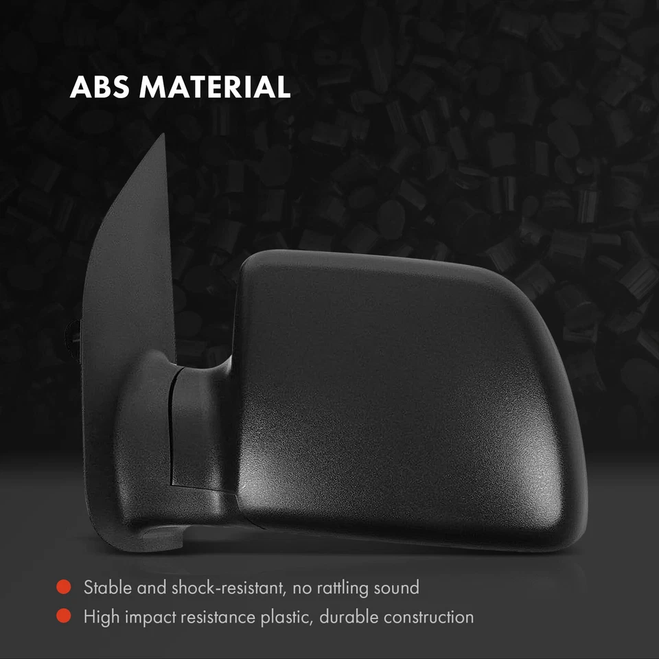 Espejo retrovisor eléctrico para conductor con manual plegable texturizado negro para Ford E-150 03-04 E250 Foto 3 de 4