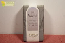 Threshold 400 Thread Count Performance Flat Sheet Classic Gray Twin/Twin XL*
