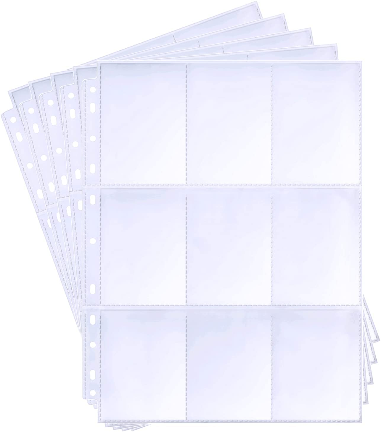 30 Pack 540 Pockets Binder Card Sleeves Double-Sided 9 Pocket Trading Card Pages