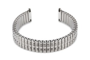 Bracelet De Montre Rowi Fixoflex En Acier Inoxydable Doré - Largeur 8 Mm - Neuf Sans étiquette - Vintage