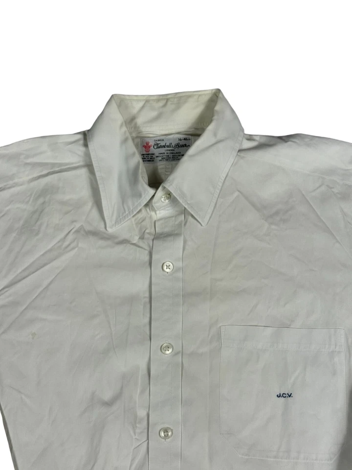 Turnbull & Asser Dress Shirt White Standard Cuff England 16 Nice. - Image 2 of 4