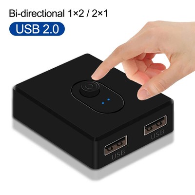 USB 3.0 Switch Selector KVM Switch 5Gbps 2-in-1 Out USB 3.0 Two-Way Sharer NEW