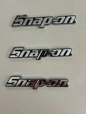 3PCs SNAP-ON TOOL BOX LOGO EMBLEM Chrome Silver Badge Decal 8" INCH LONG - NEW