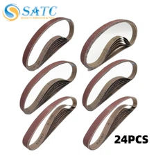 24PACK 1/2 x 18 Inch Air File Belt Sanding Belts Sander Sandpaper 40-240 Grit