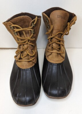 Sperry Top Sider Brown Leather Duck Boot Size 9.5 Waterproof  display picture 3