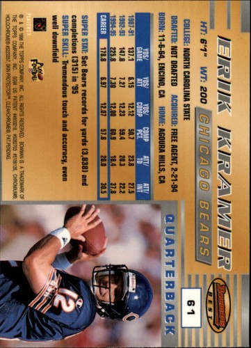 1996 Bowman's Best Football  *COMPLETE YOUR SET*  Pick From List - Picture 120 of 356