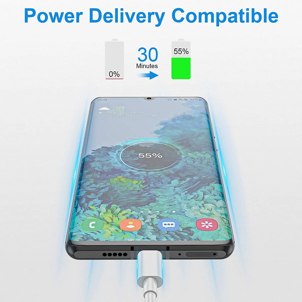 Cabo e adaptador de carregamento rápido USB-C/alta velocidade/durável e confiável para iPhone 15/16 - Imagem 4 de 4