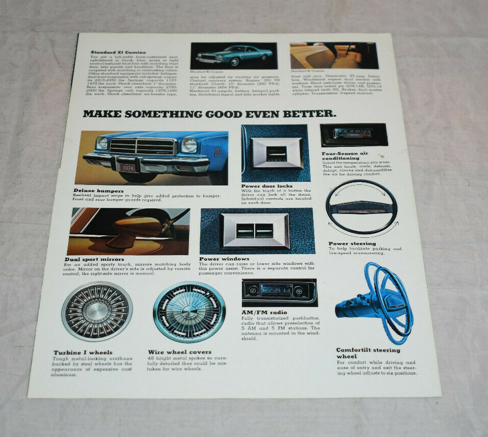 1974 Chevy El Camino Classic Car Rare Collectible | eBay