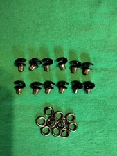 BLACK ENAMEL SPEED POST BOOT LACE HOOKS - REPAIR/CAMP/HIKE/CLIMB - LARGE (9 mm)