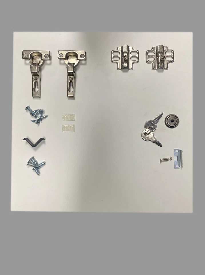 KALLAX Einsatz mit Tür, abschließbar, Hochglanz Weiß, 33x33 cm mit Schloss - Bild 2 von 4