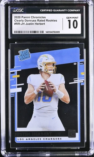 2020 Panini Chronicles - Clearly Donruss  #RR-JH Justin Herbert (RC) CGC GEM 10