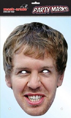Sebastian Vettel Face Party Mask Card A4 Fancy Dress F1 Driver Car Mens Kids