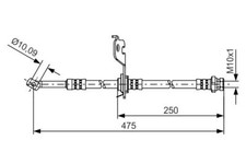 Brake Hose for KIA:MORNING,PICANTO,EUROSTAR,MORNING I 5873707300