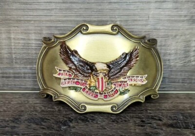 Raintree Vintage 1978 ''The Right To Keep & Bare Arms'' 2nd Amendment Belt Buckle